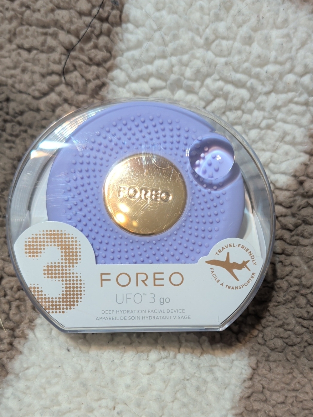 FOREO Lavender Facial Device with Gold Accent